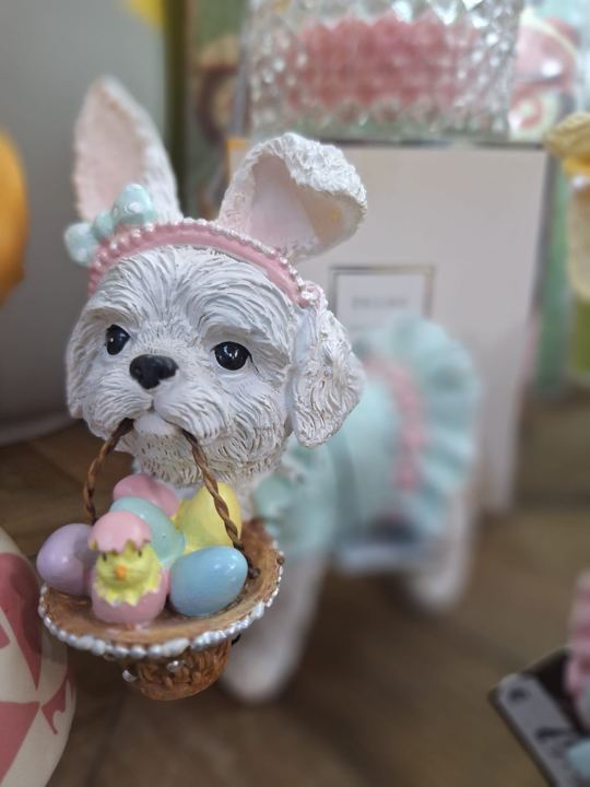 Figura de perrito con orejas de conejo en Adornalia