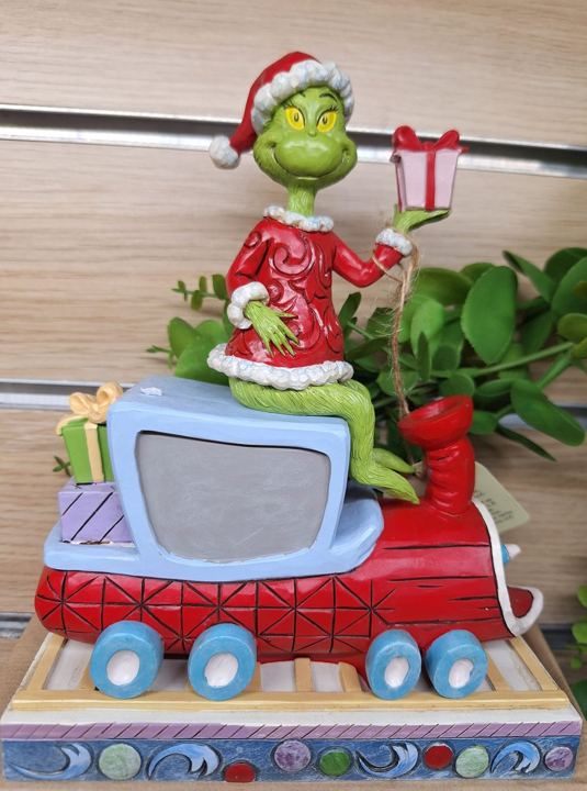 Adorno del Grinch en tren en Adornalia